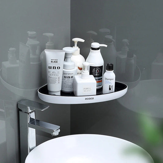 Kendinden Yapışkanlı Banyo Köşe Rafı